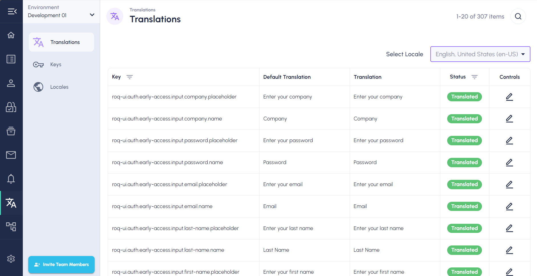 Generated application translation default