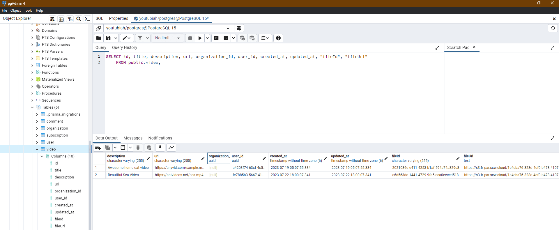 file upload data in postgres